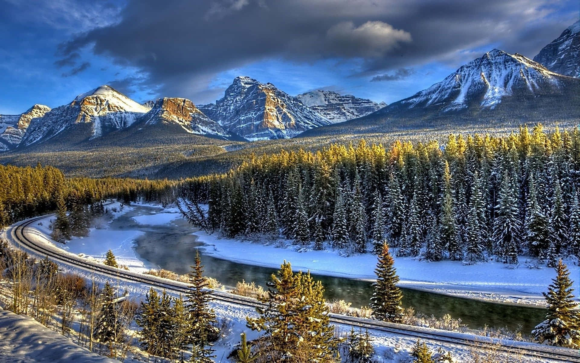 A Breathtaking Winter Wonderland Background