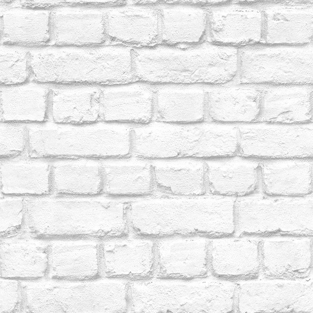 A Brick Tiled Wall In White