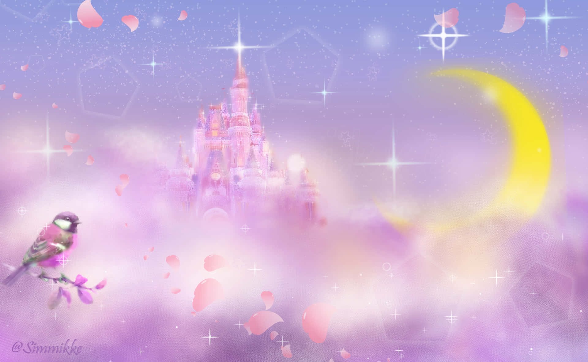 A Bright And Adorable Full Moon Background