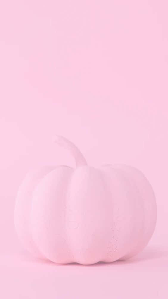 A Bright And Cheerful Pink Pumpkin Harbinger Of The Fall Season Background