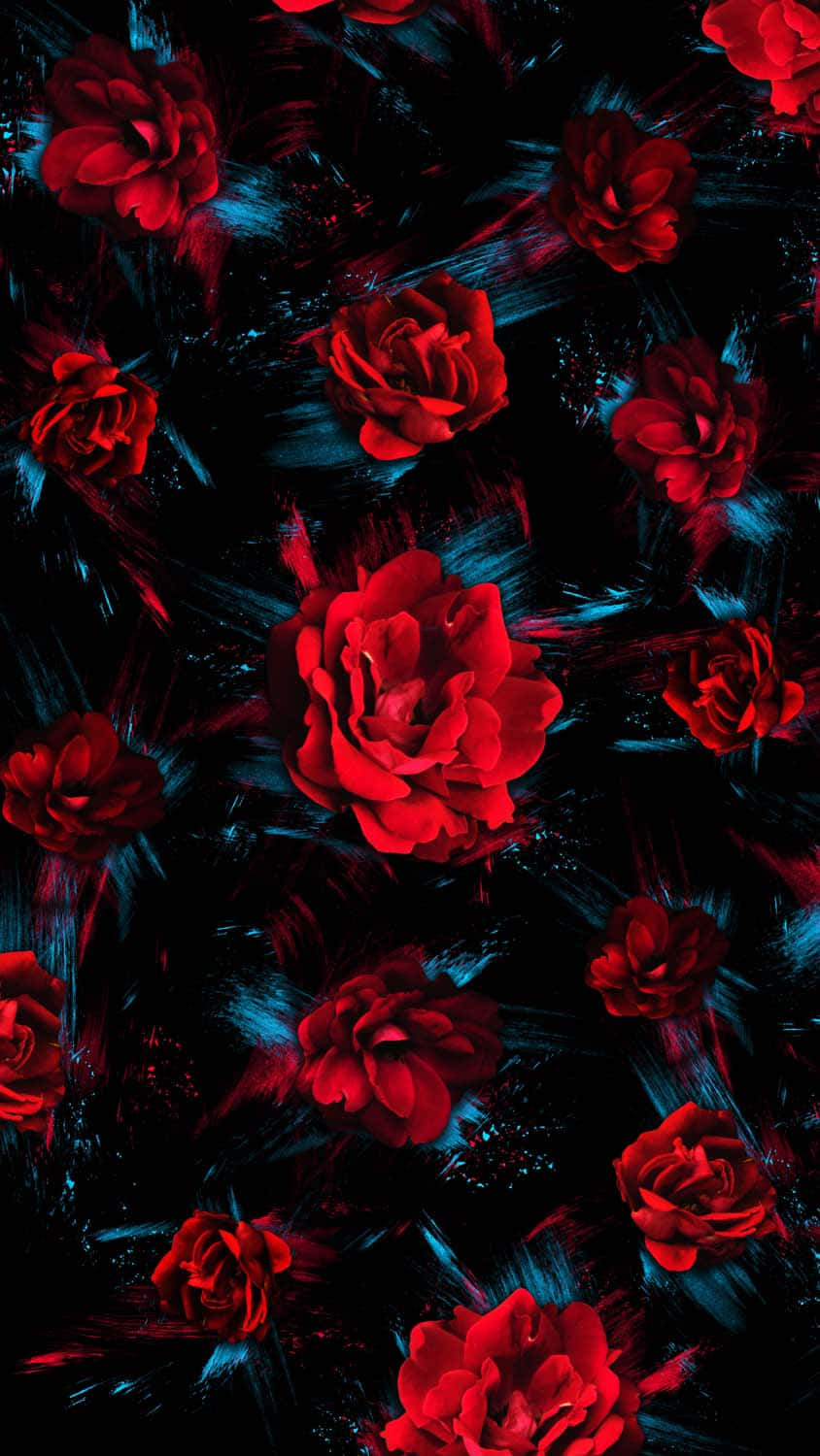 A Bright And Fragrant Red Flower Background