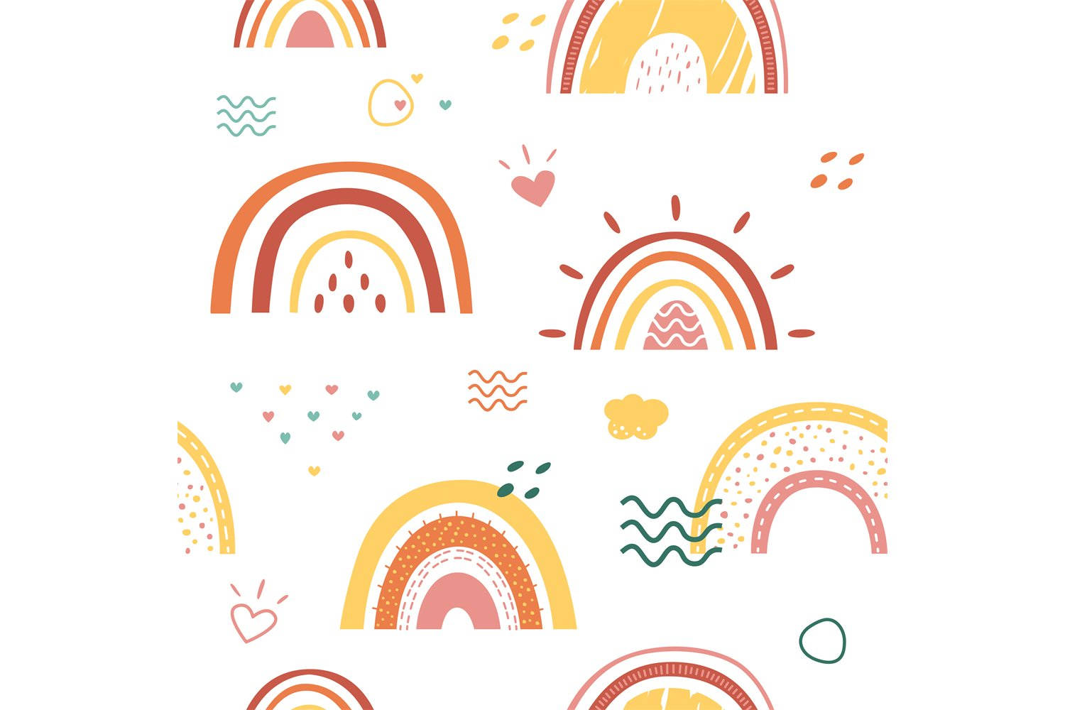 A Bright And Vibrant Display Of Rainbow Colors With A Boho-inspired Aesthetic Background