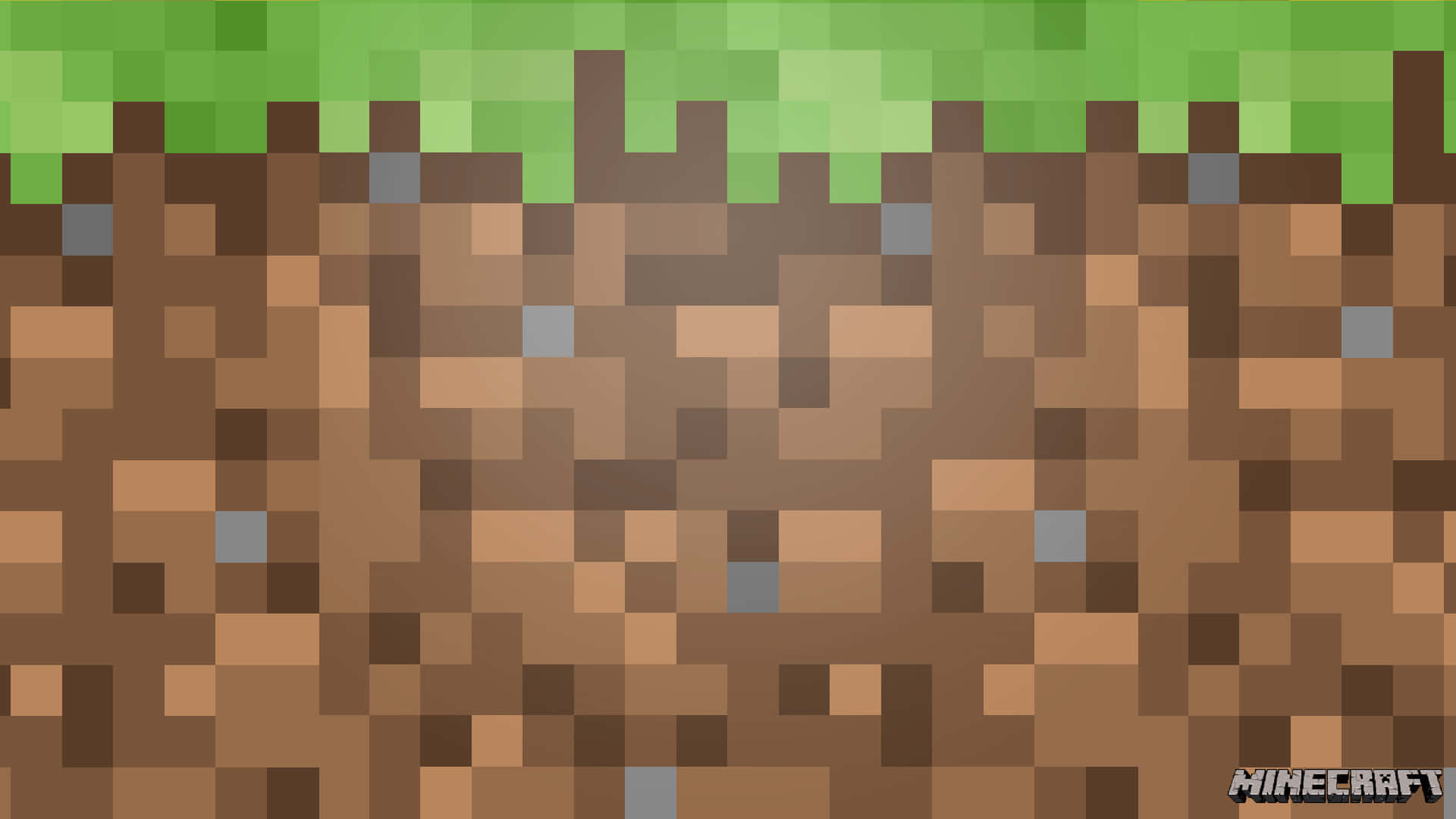 A Bright And Vibrant Landscape Of Minecraft's Grass Blocks Background
