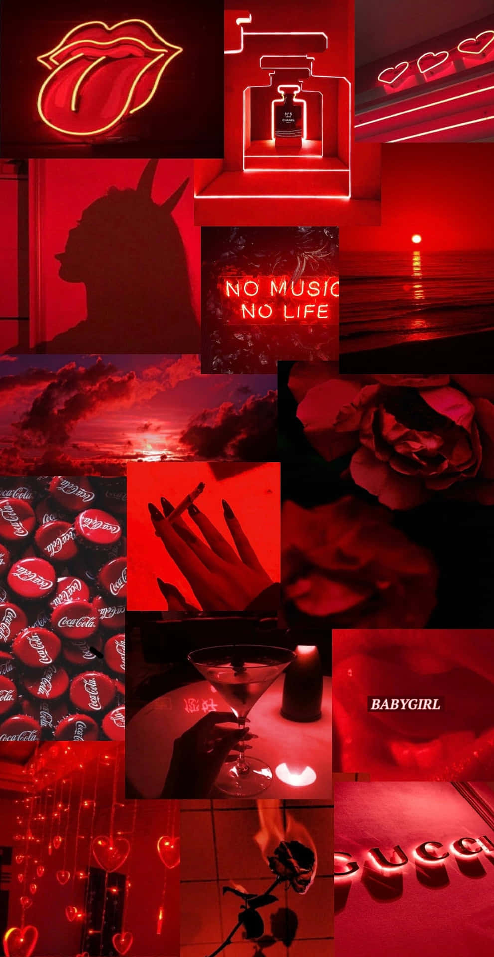 A Bright And Vibrant Neon Red Aesthetic.