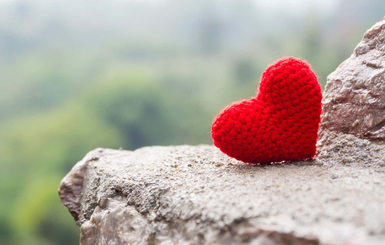 A Bright And Vibrant Red Heart, Bursting With Love