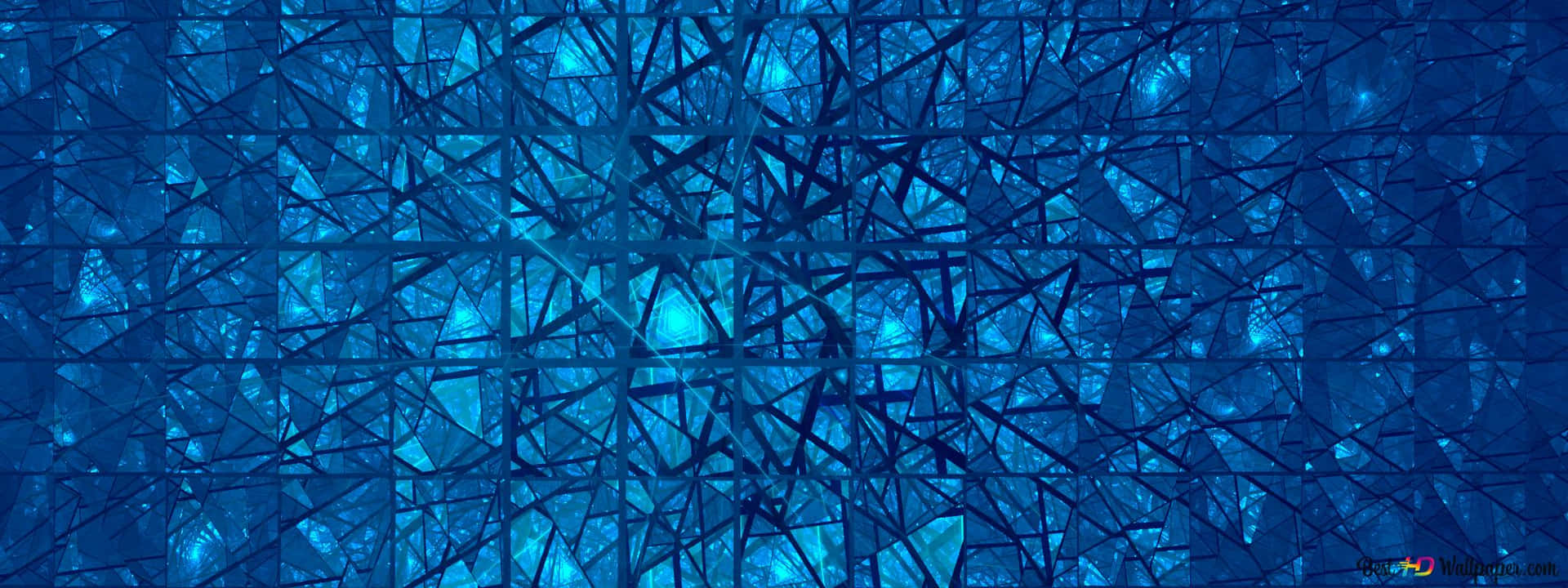 A Bright Blue Geometric Shape Drawing The Eye Against A White Background Background