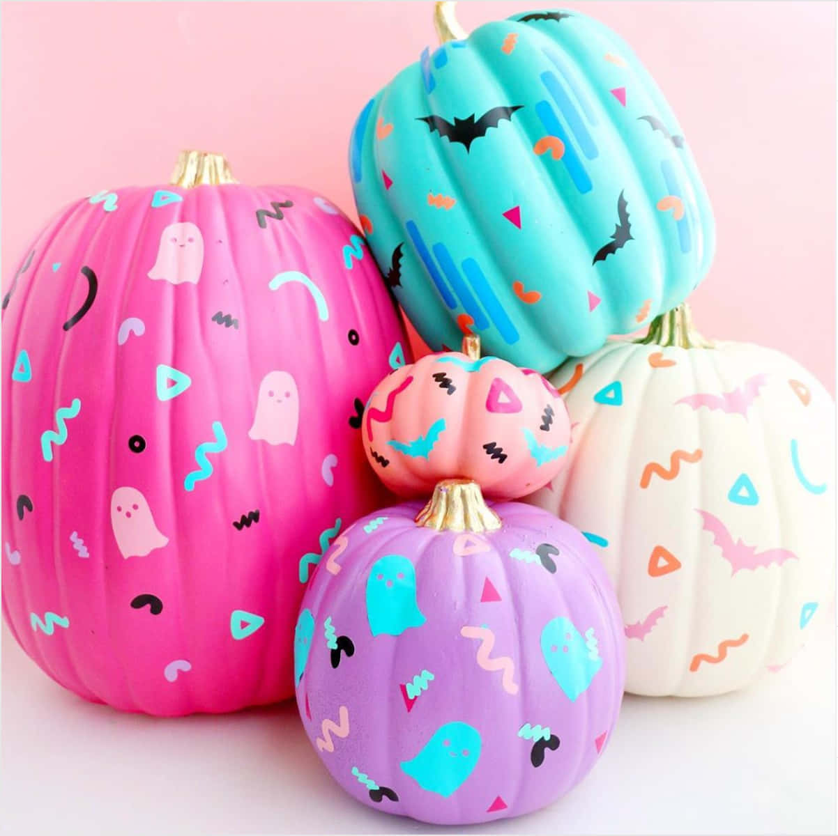 A Bright Pink Pumpkin For Your Halloween Decor Background