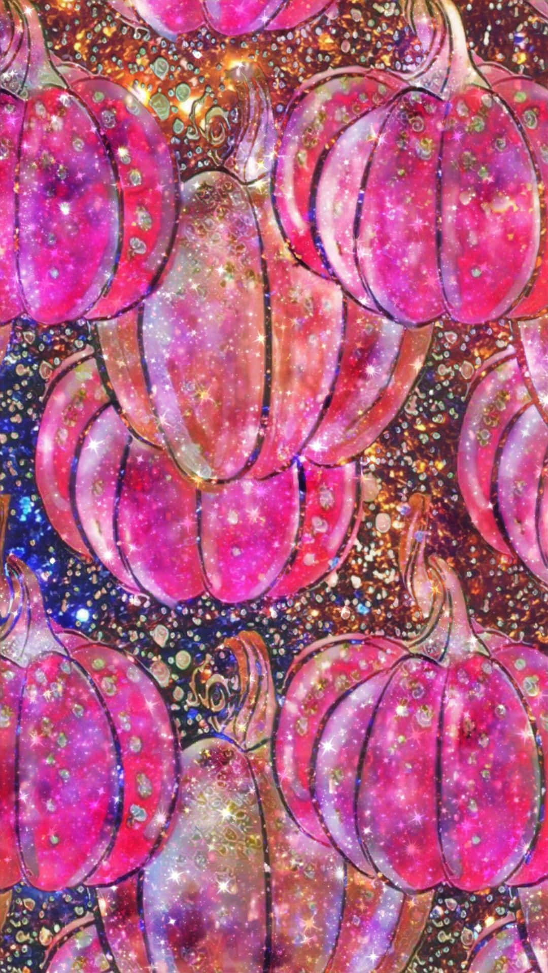 A Bright & Spooky Pink Pumpkin Background