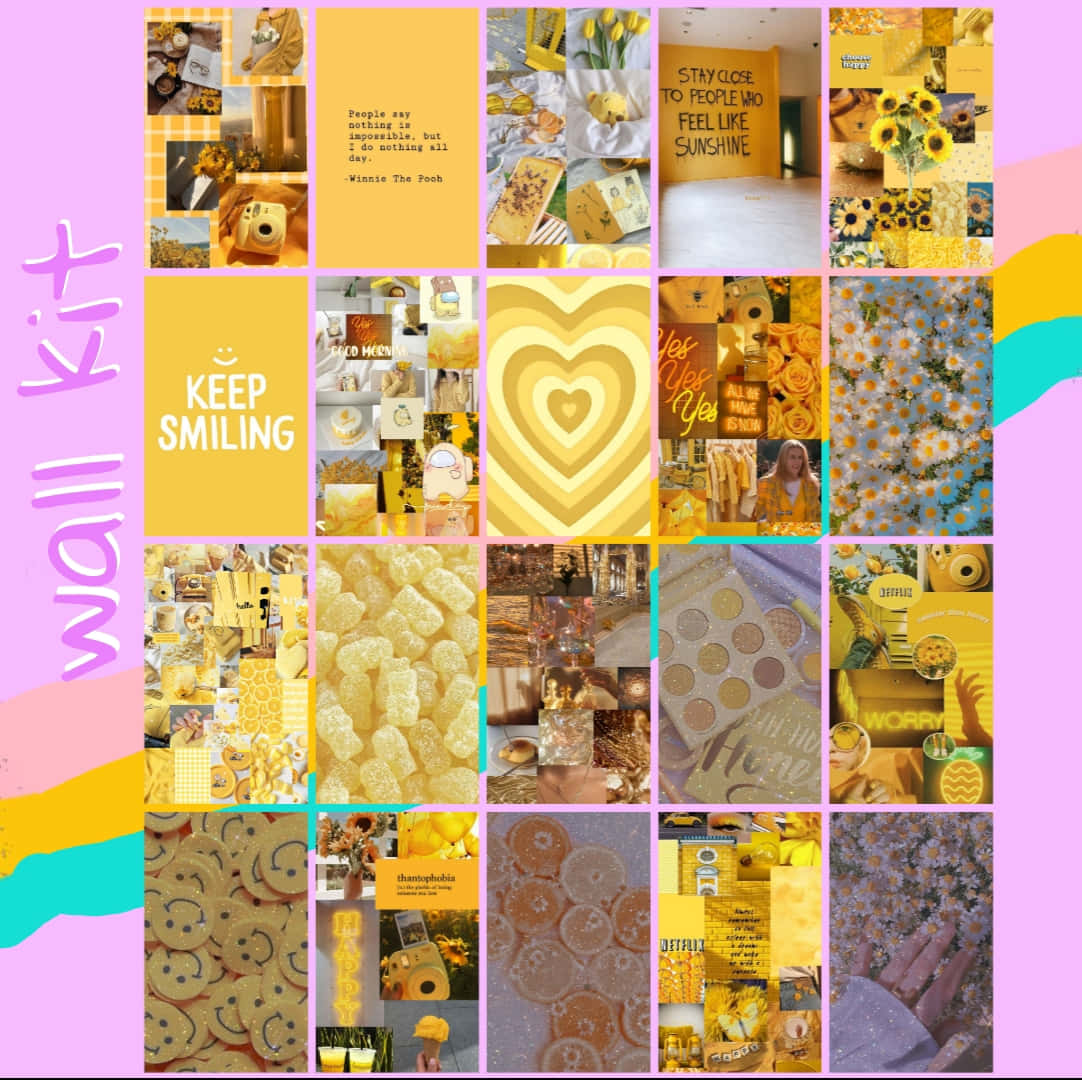 A Bright Yellow Aesthetic Tumblr Wallpaper Background