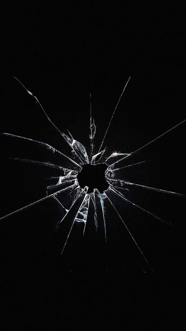 A Broken Glass On A Black Background Background