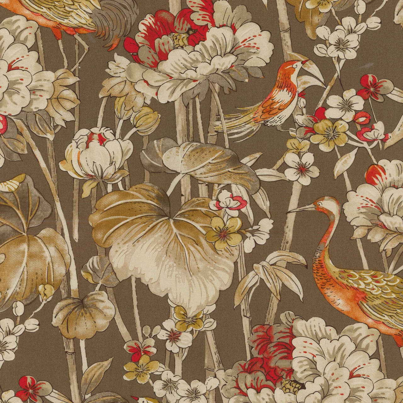 A Brown And Red Floral Pattern Background