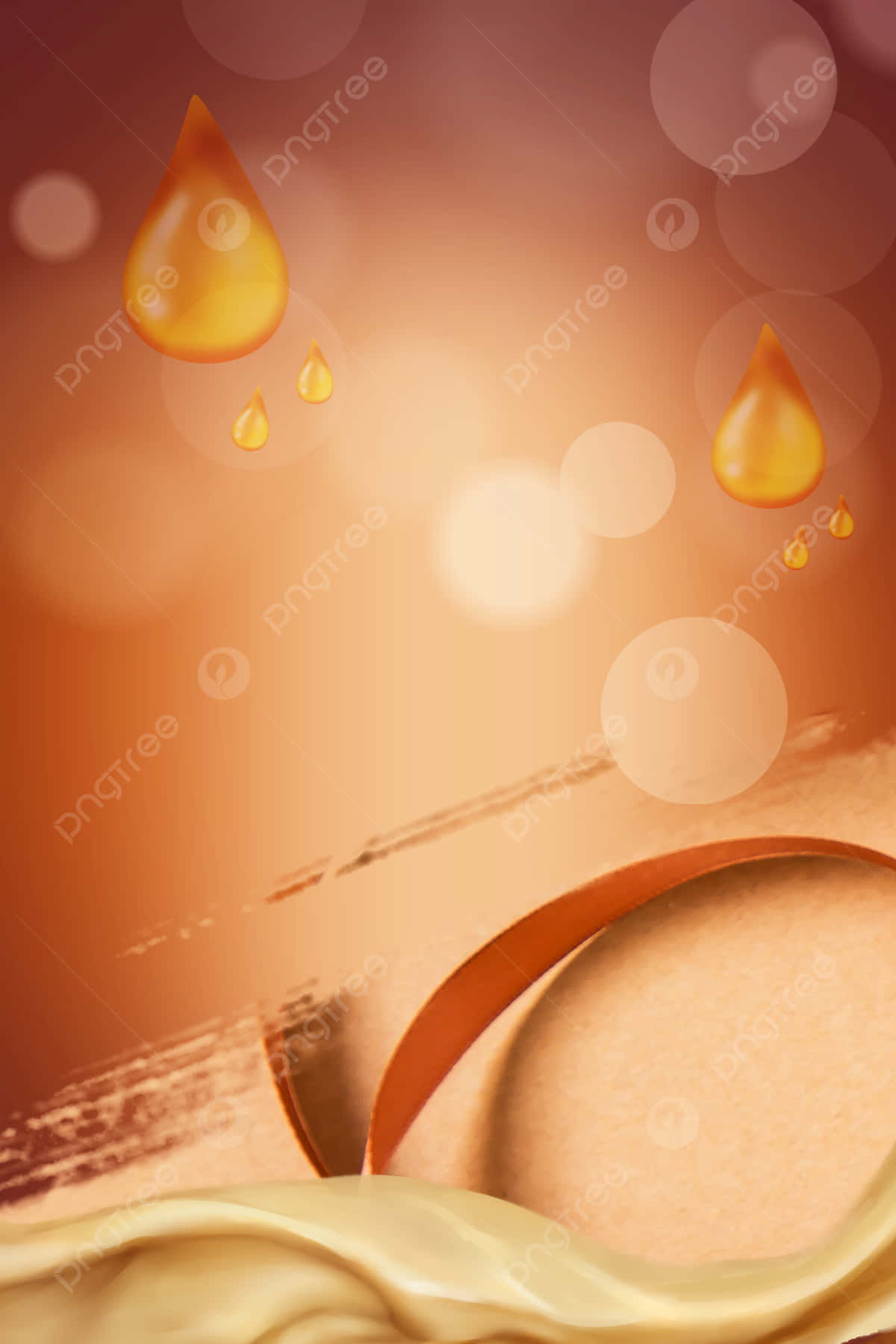 A Brown Background With Drops Of Oil