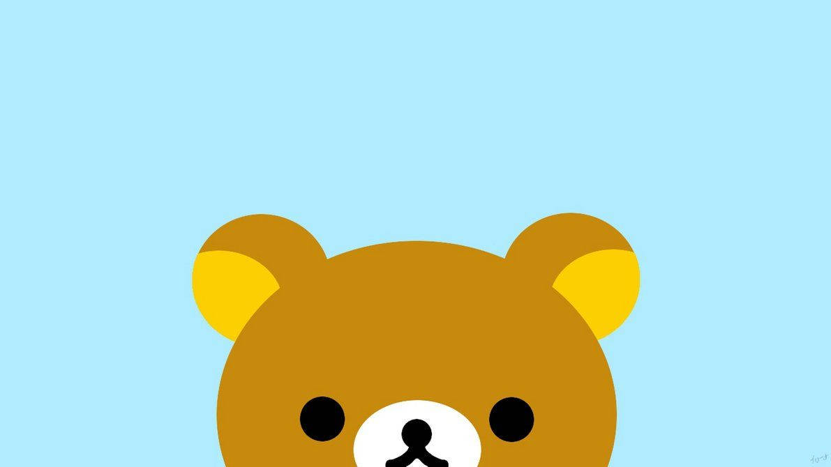 A Brown Bear With A Yellow Nose Background