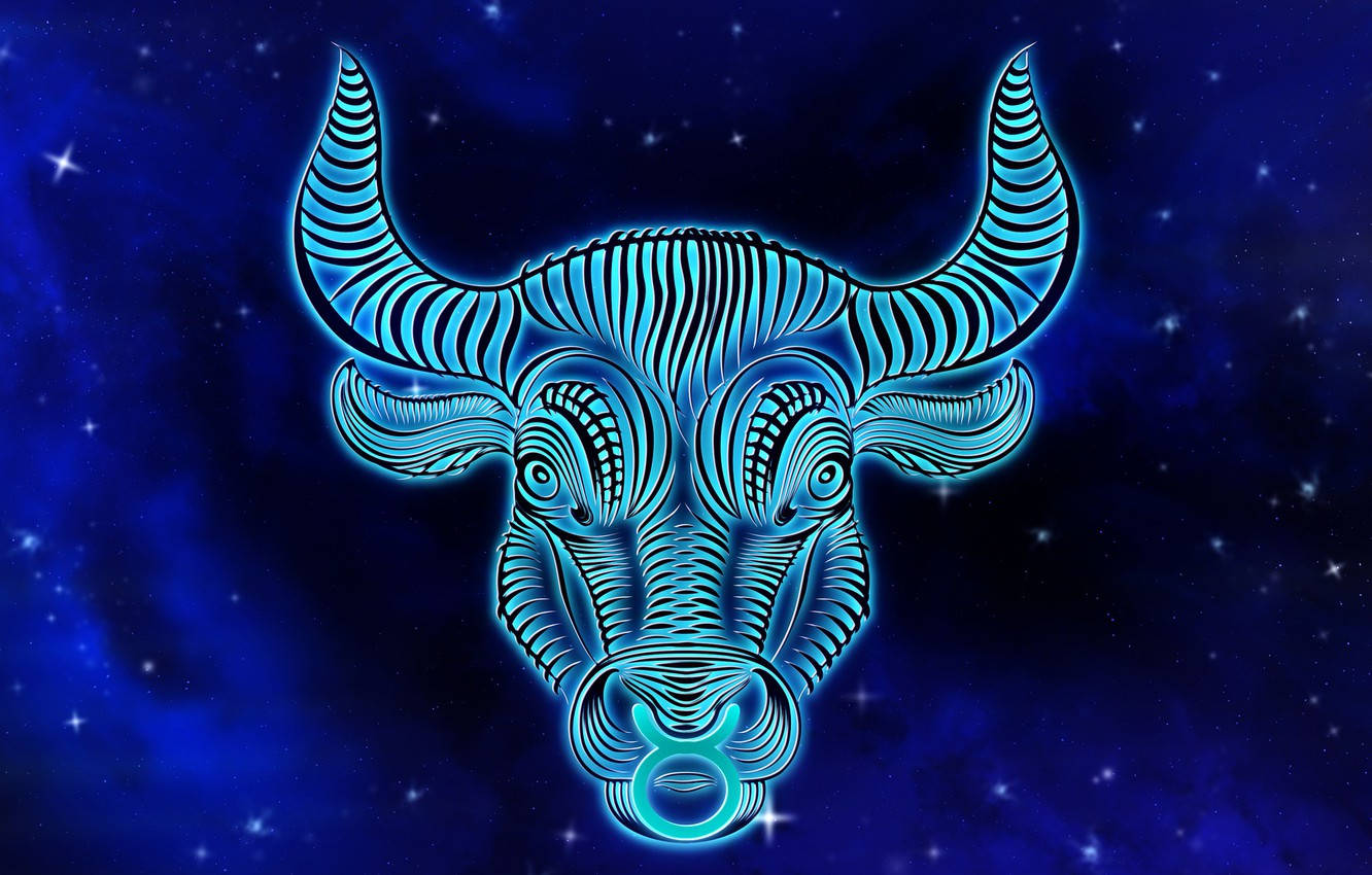 A Bull Head With Horns In The Background