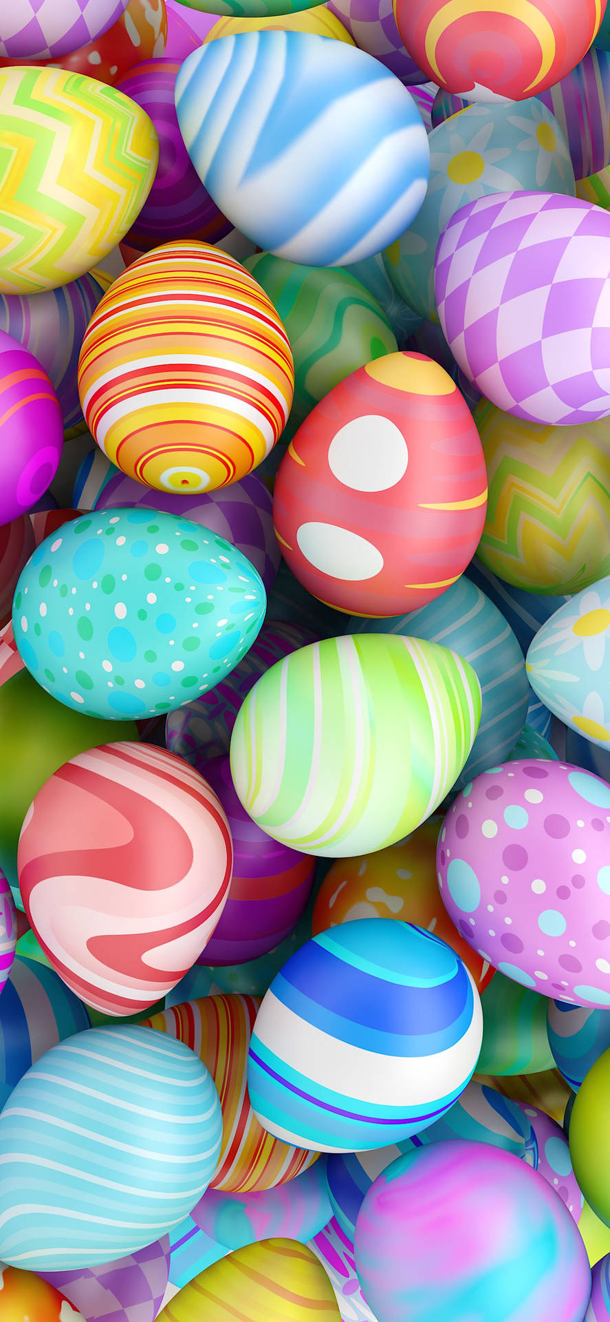 A Bunch Of Colorful Easter Eggs Background