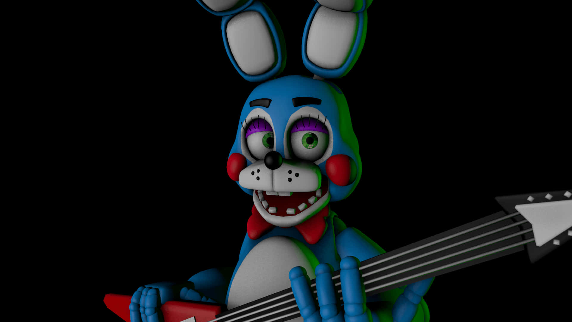 A Bunny Playing A Guitar Background