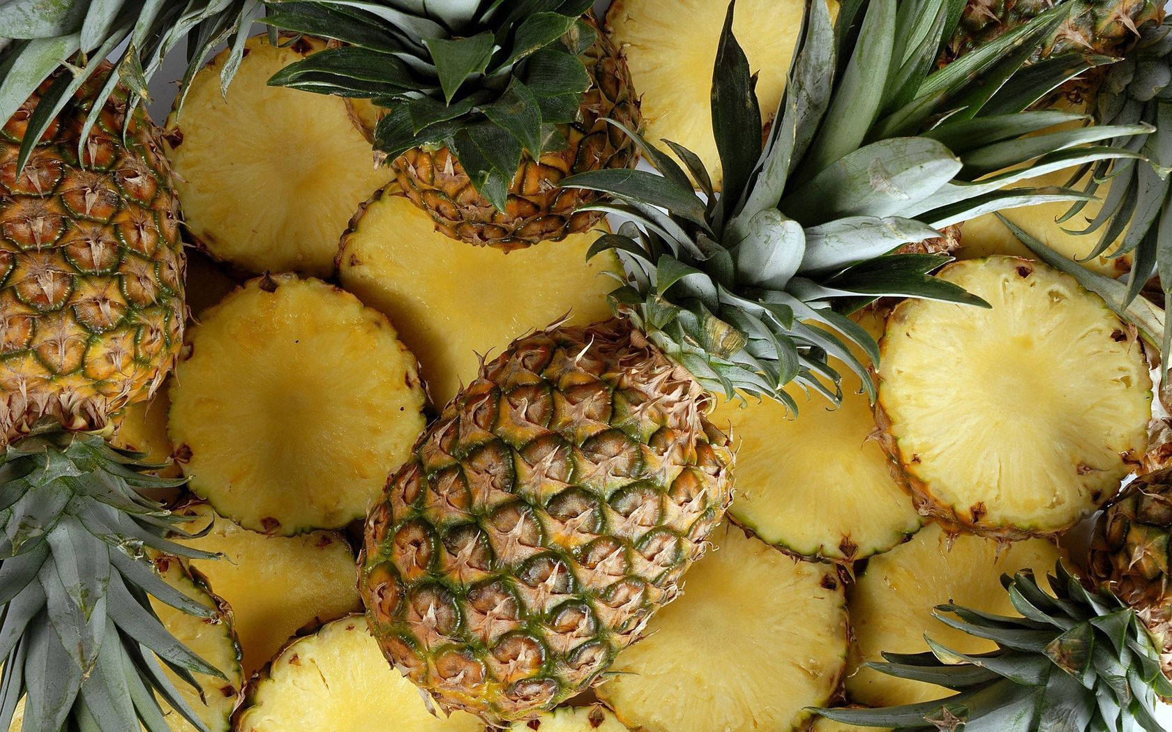 A Burst Of Fresh Pineapple Background