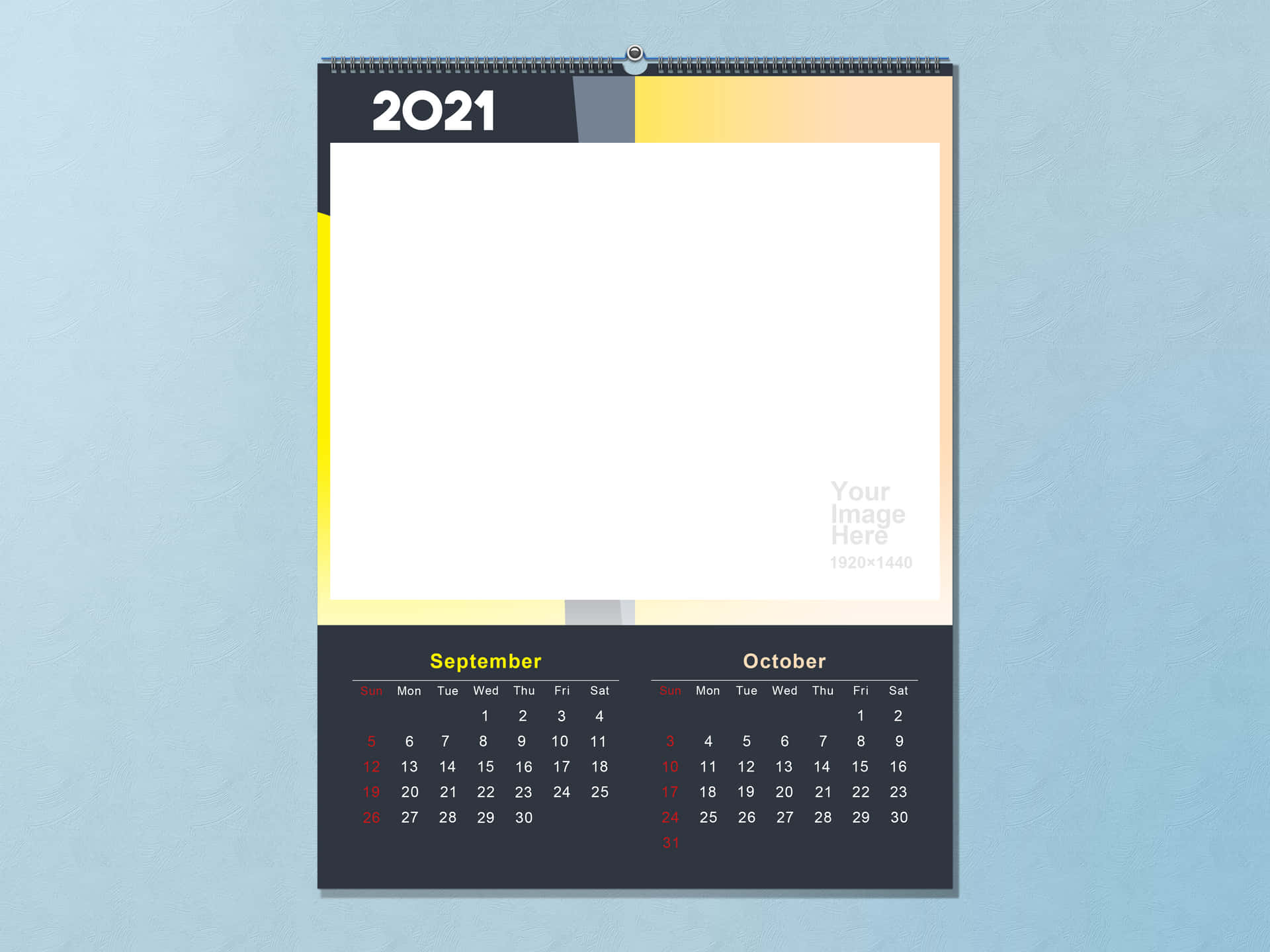 A Calendar With A Blank Space On It Background