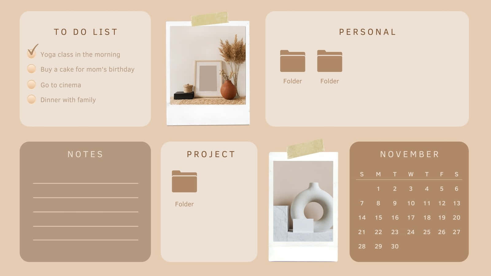 A Calendar With A Calendar And A Notepad Background