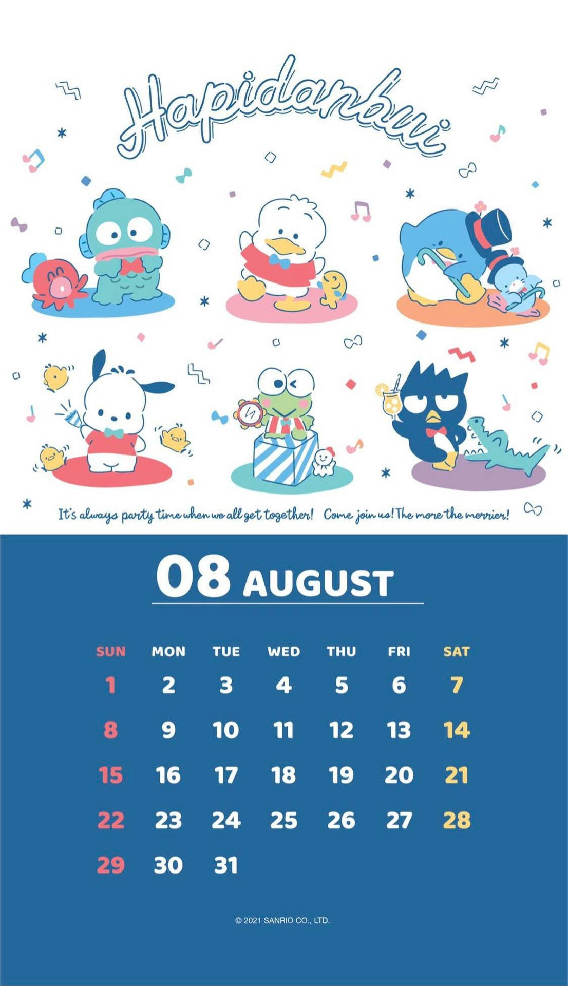 A Calendar With A Cartoon Character On It