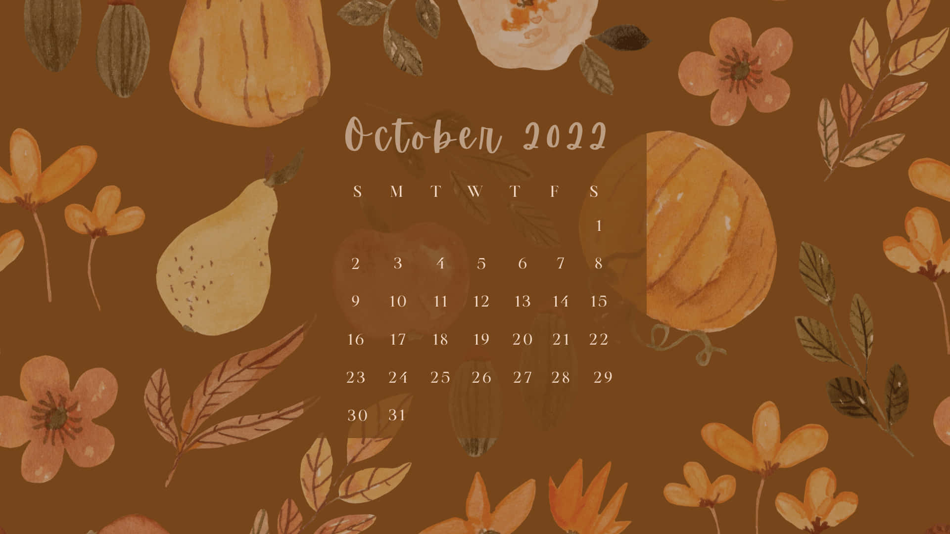 A Calendar With A Watercolor Background Background