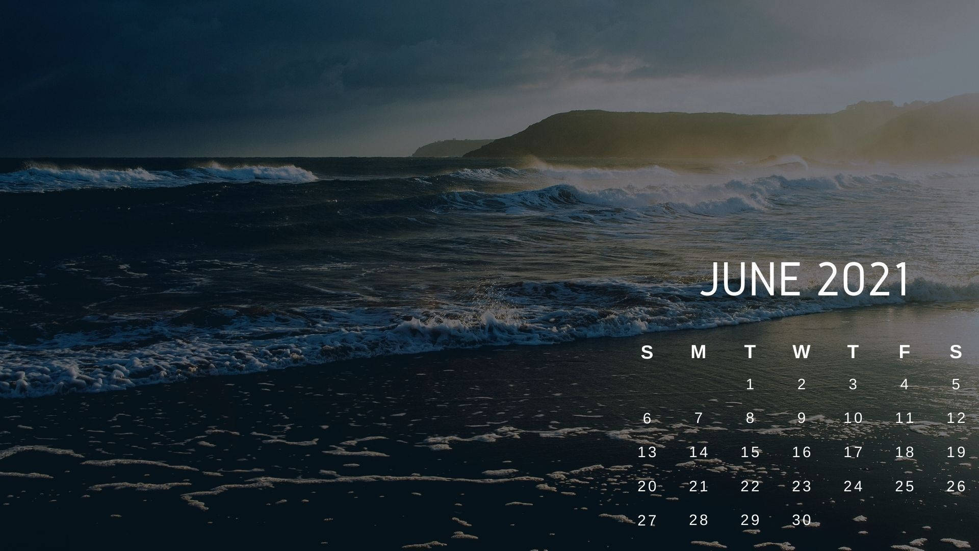 A Calendar With The Word June 2020 Background