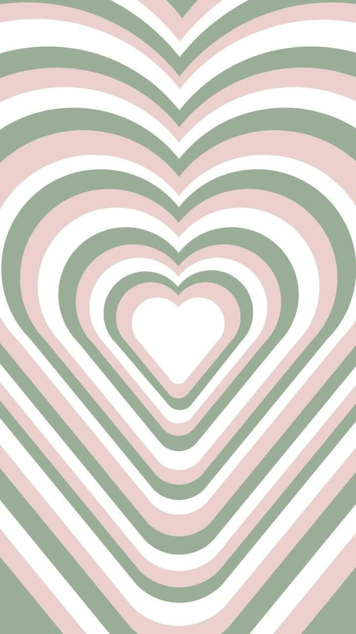 A Calming And Tranquil Aesthetic Featuring Shades Of Pink And Green