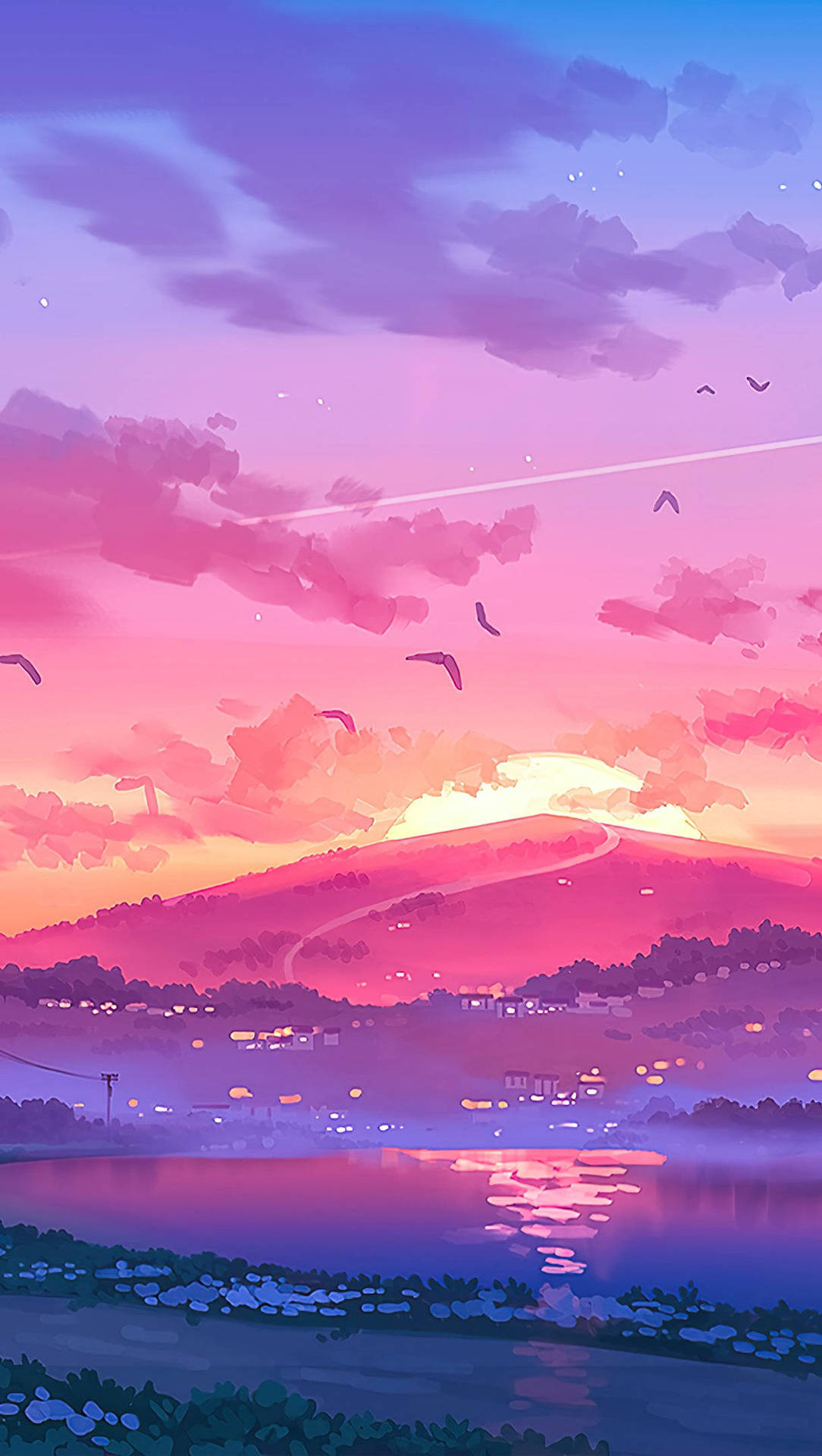 A Calming Sunset That Brings A Sense Of Peace Background