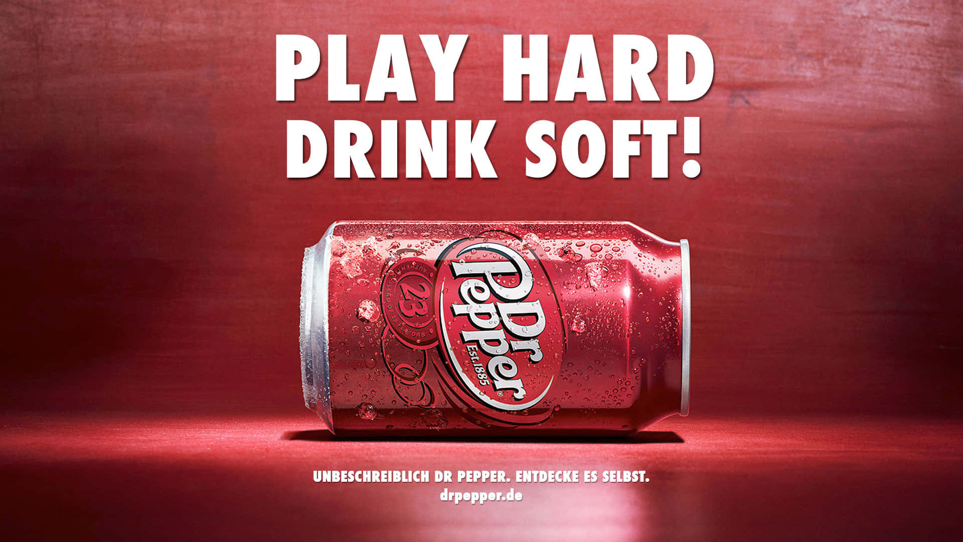 A Can Of Pepsi With The Words Play Hard Drink Soft