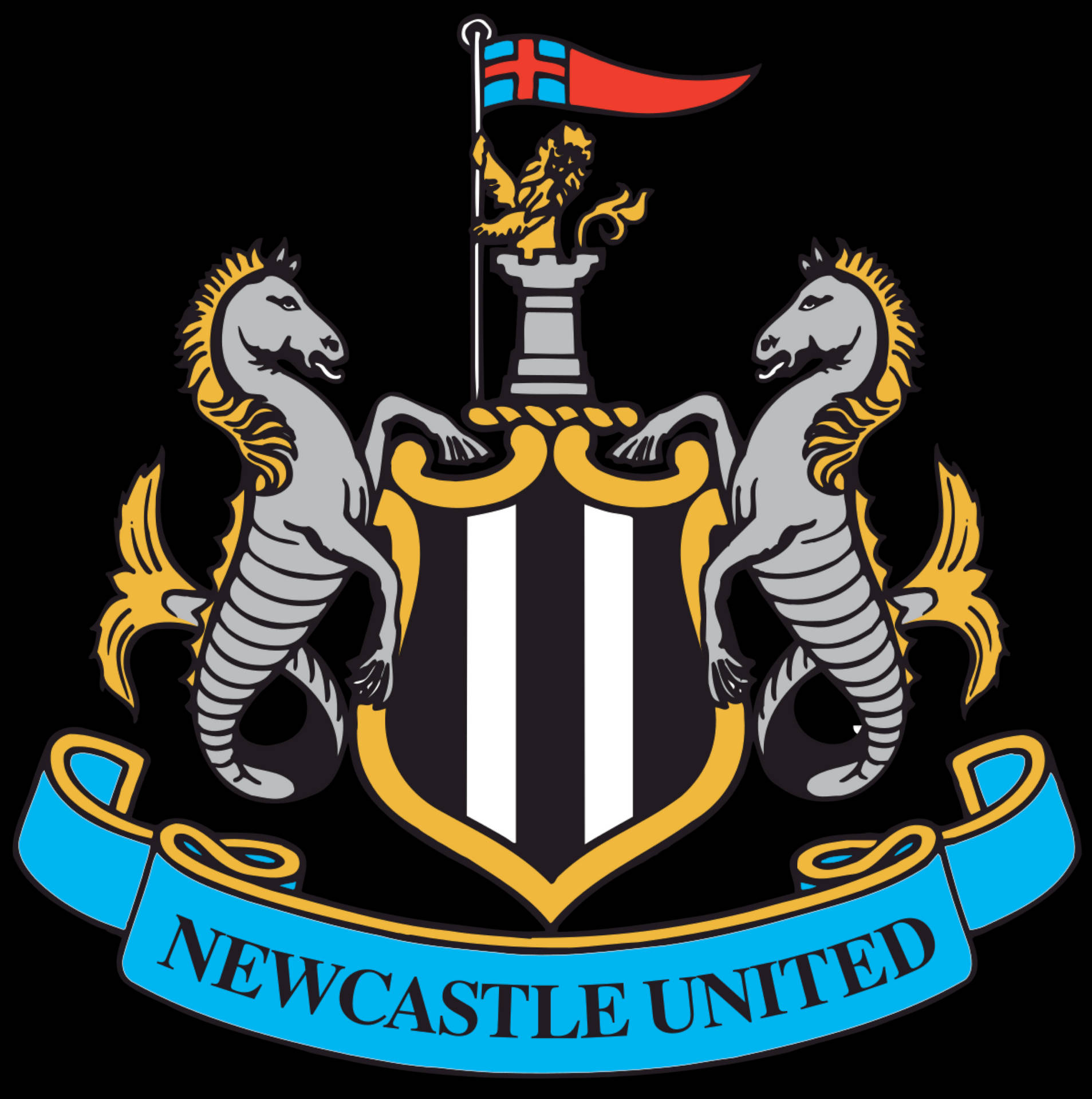 A Captivating Black And White Newcastle United Fc Logo