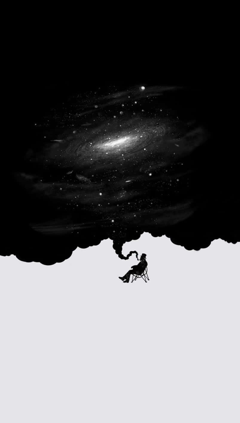 A Captivating Half Black Half White Background Background
