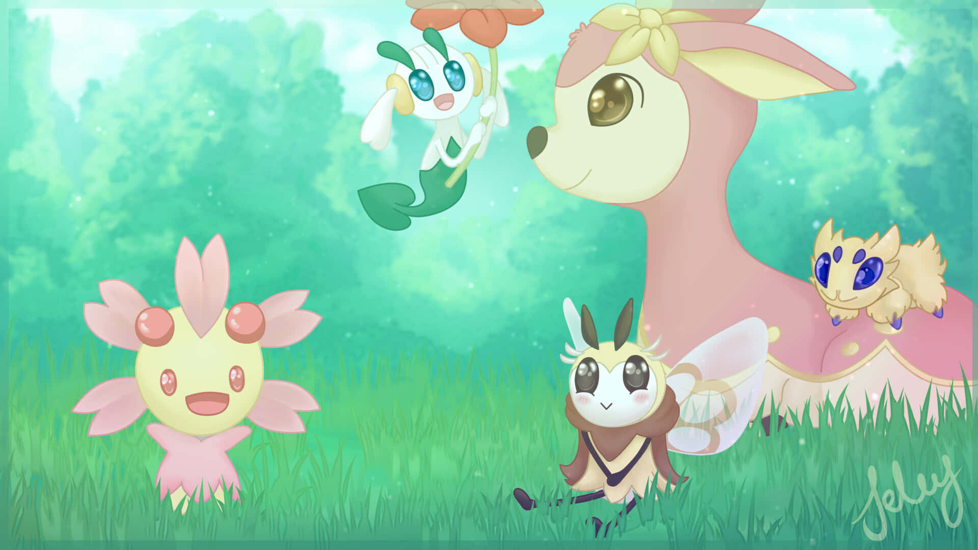 A Captivating Snapshot Of A Vibrant Deerling In Its Natural Habitat Background
