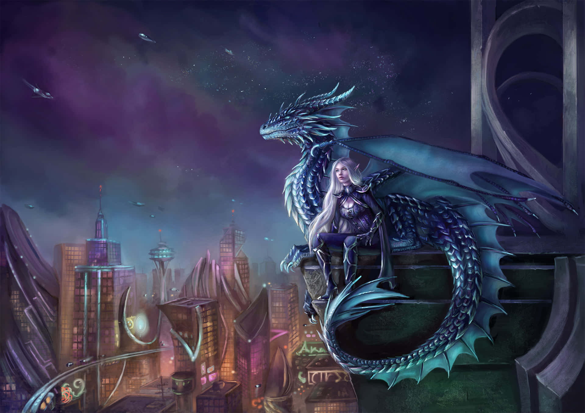 A Captivating View Of A Beautiful Dragon Surrounded By A Mesmerizing Landscape.