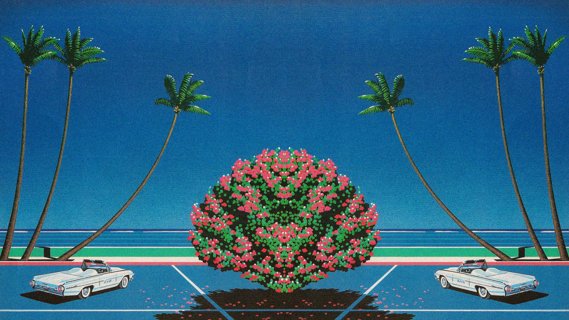 A Car Is Parked In A Parking Lot Background