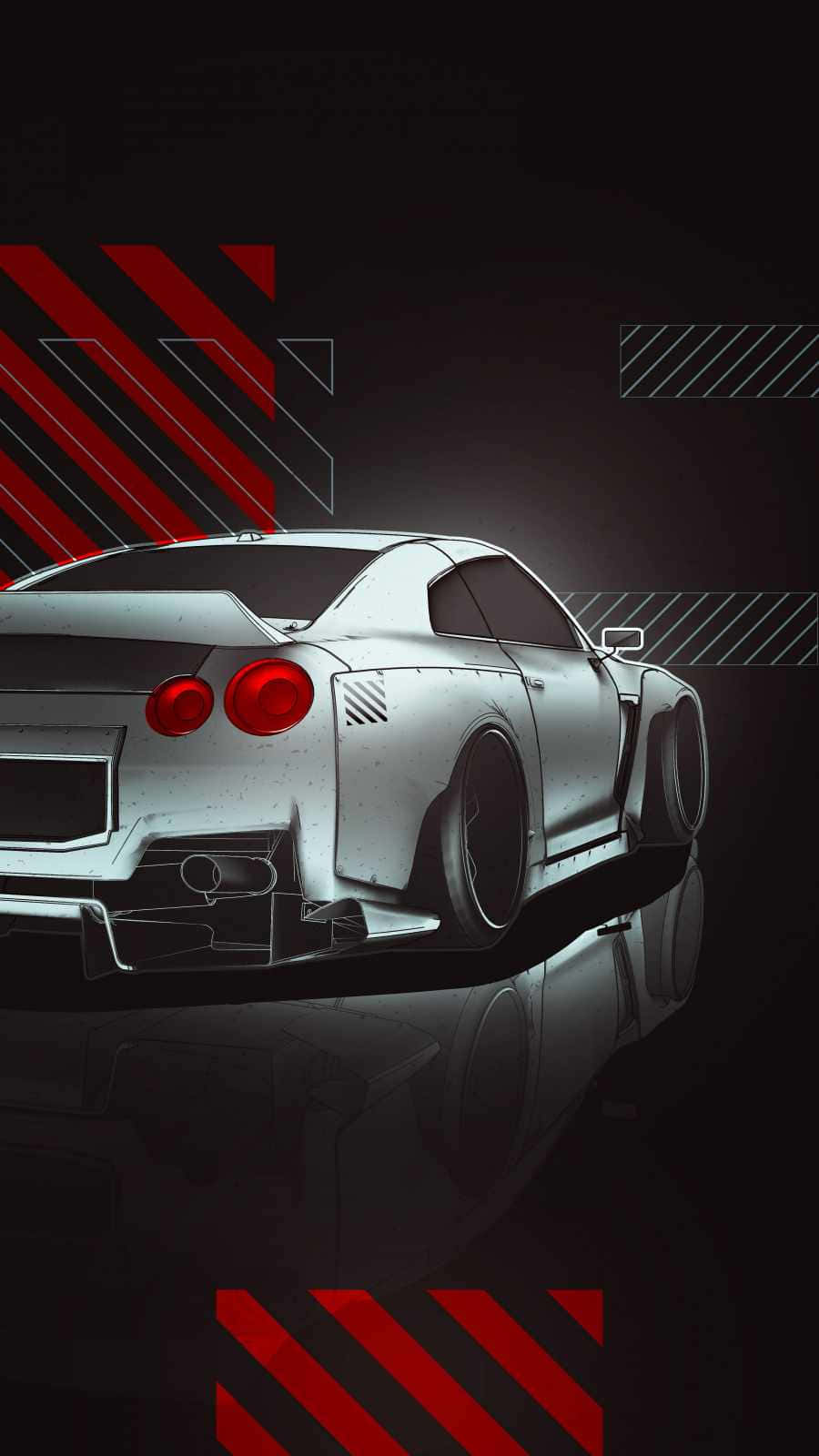 A Car Is Shown In A Dark Background Background