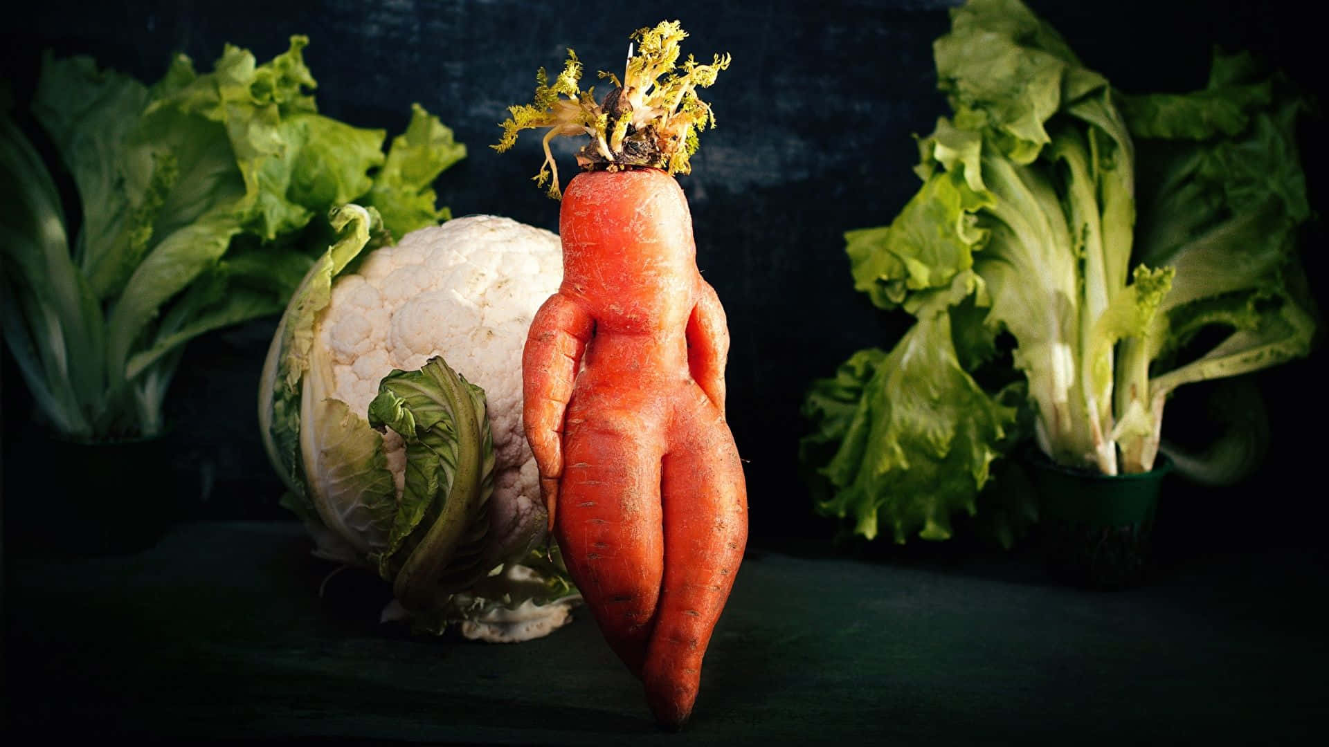 A Carrot With A Head Background