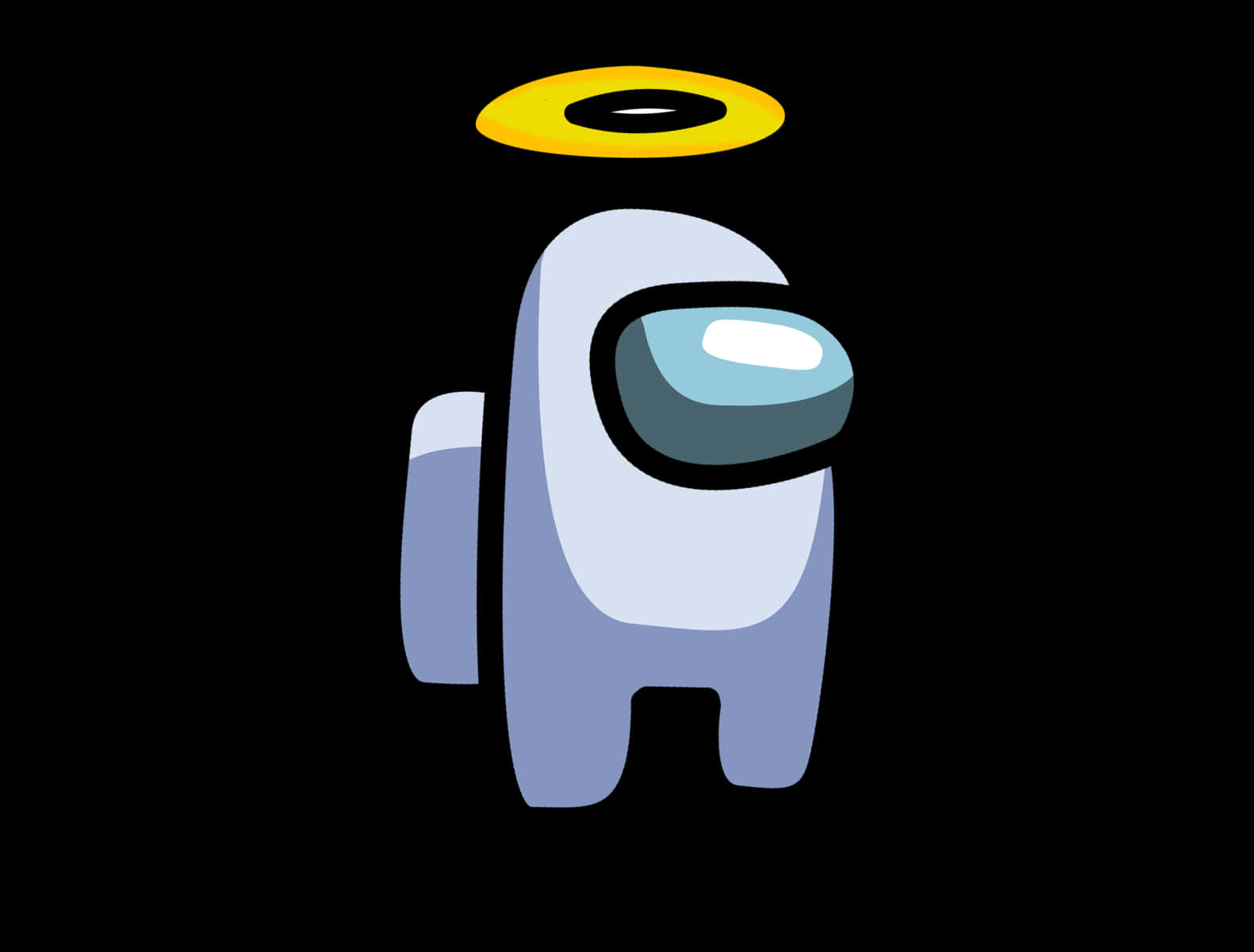 A Cartoon Astronaut With A Halo On His Head Background