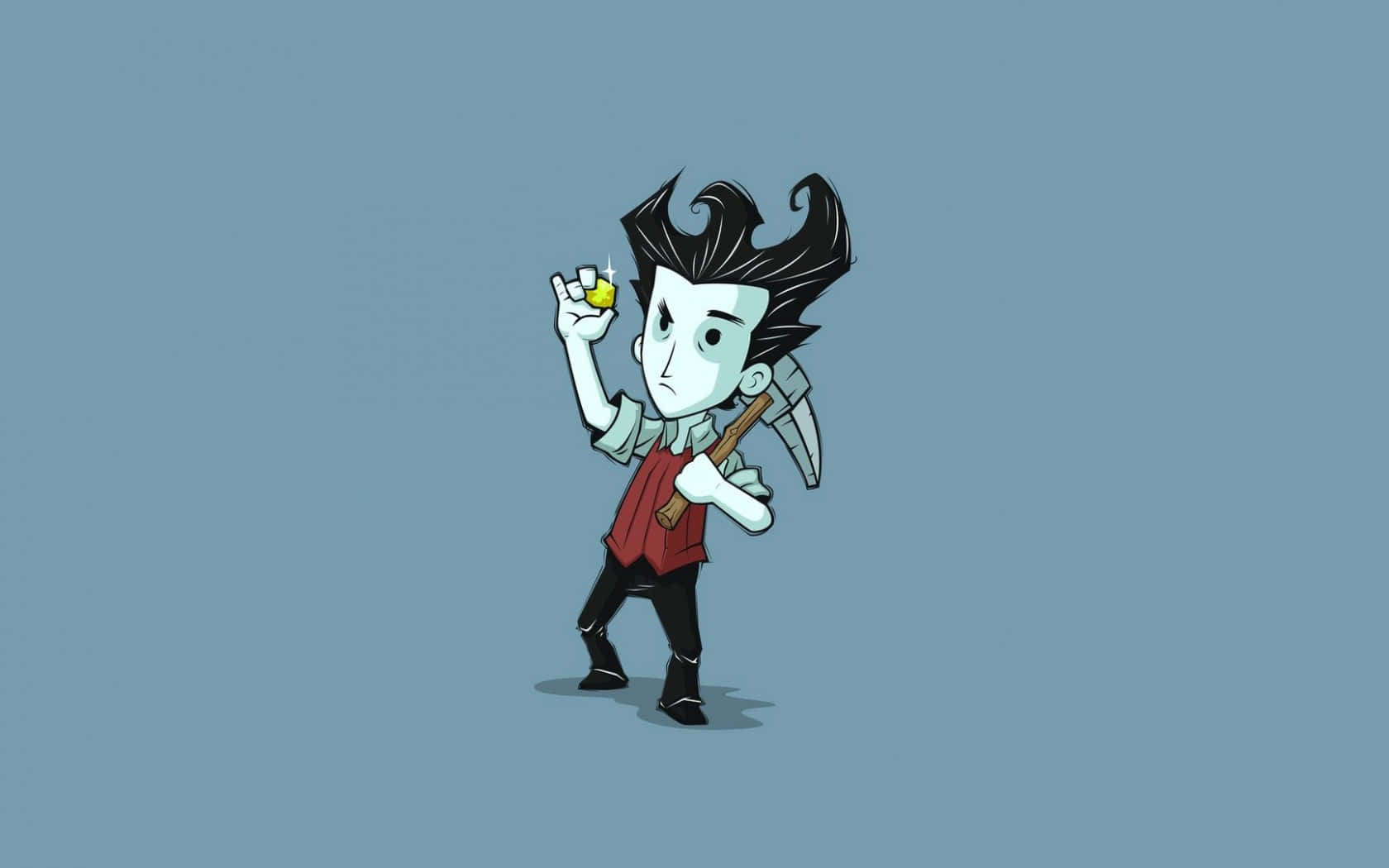 A Cartoon Character Holding A Hammer Background