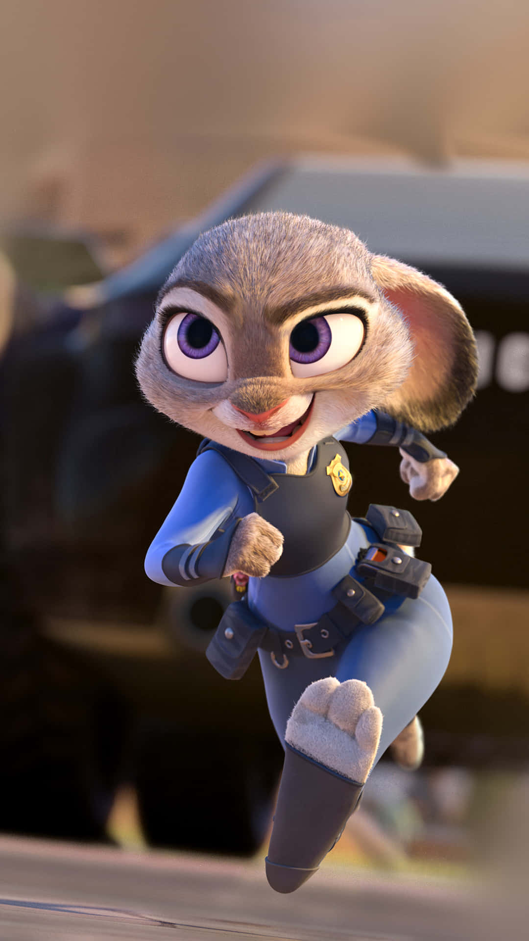 A Cartoon Character In A Uniform Running