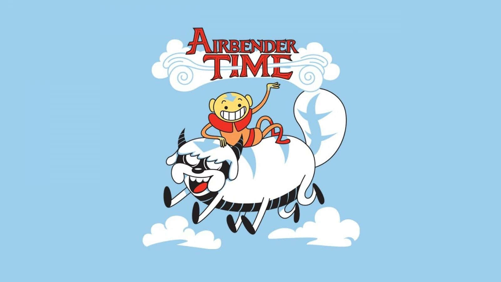 A Cartoon Character Riding A White Horse With The Words Adventure Time Background