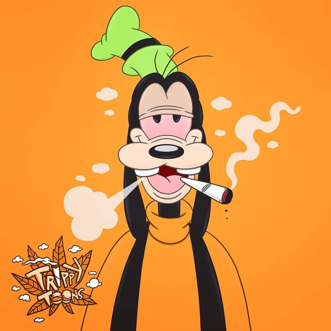 A Cartoon Character Smoking A Cigarette