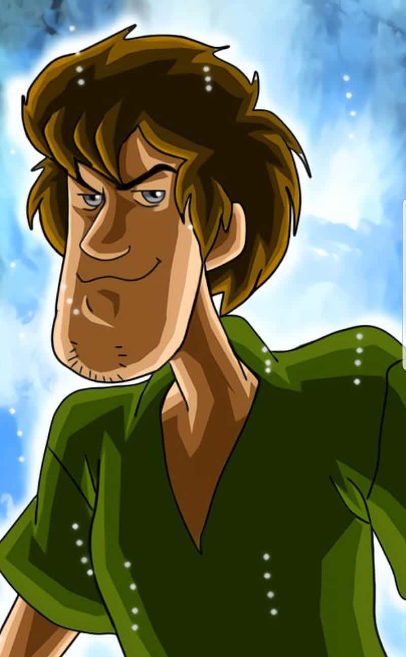 A Cartoon Character With A Green Shirt And Brown Hair Background