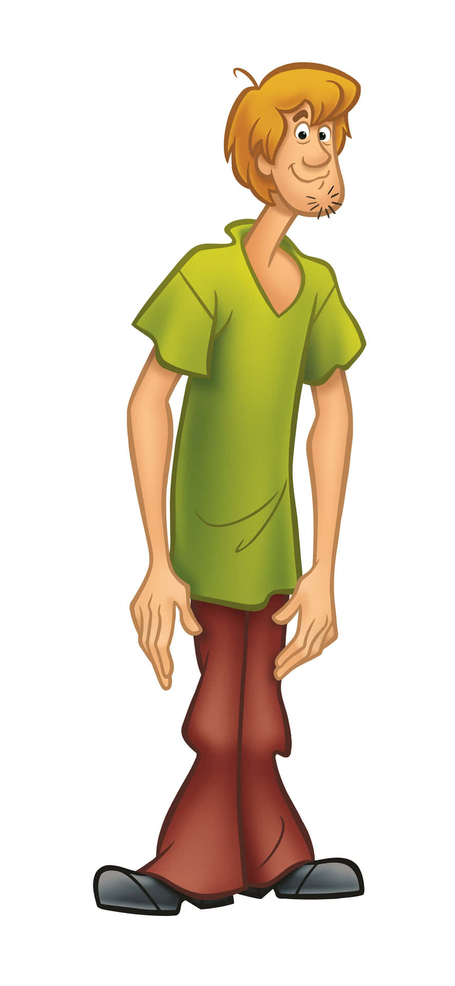 A Cartoon Character With A Green Shirt And Pants Background