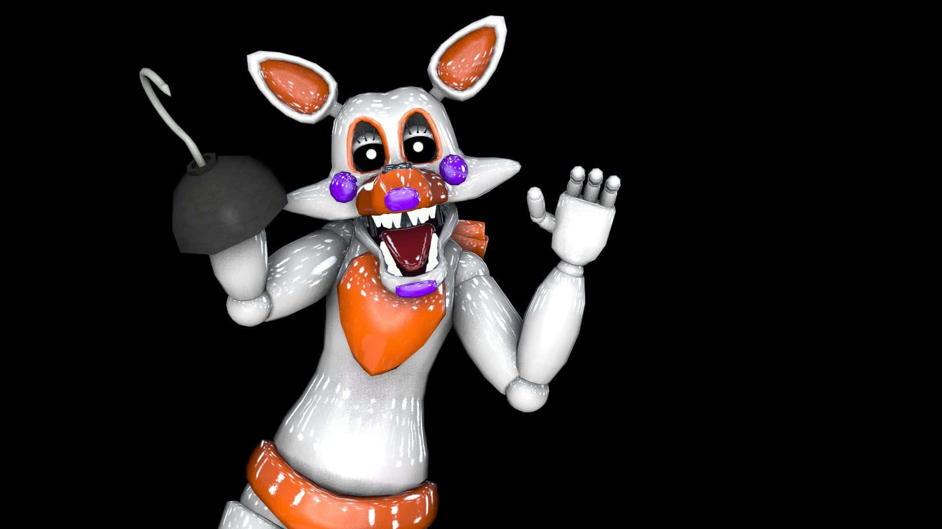 A Cartoon Character With A Hat And A Knife Background