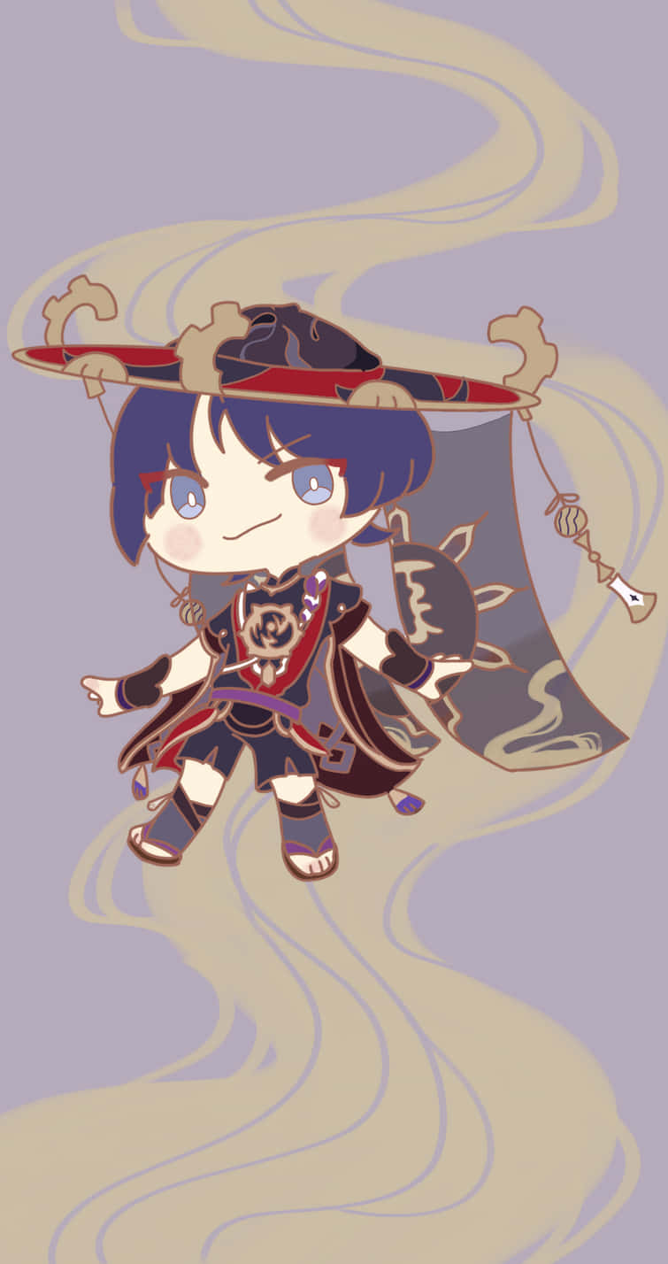 A Cartoon Character With A Hat And A Sword Background