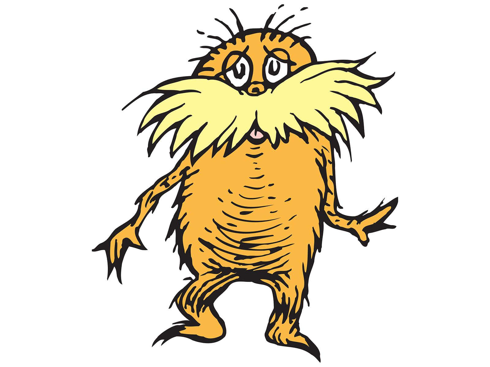 A Cartoon Character With A Long Beard And A Yellow Hat Background