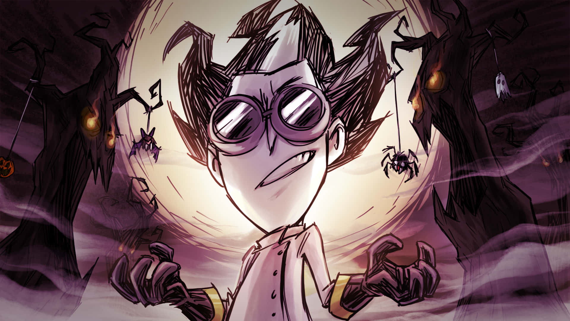 A Cartoon Character With Glasses And A Hat Background