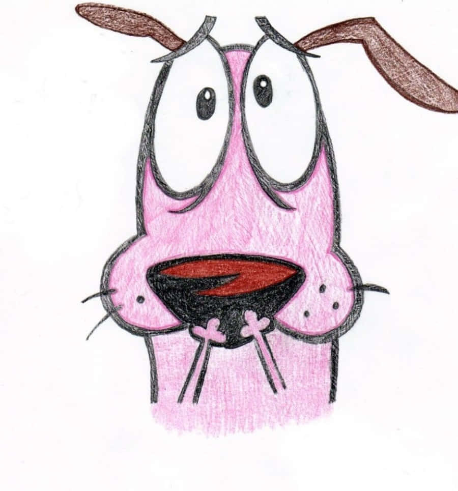 A Cartoon Dog With A Big Nose Background