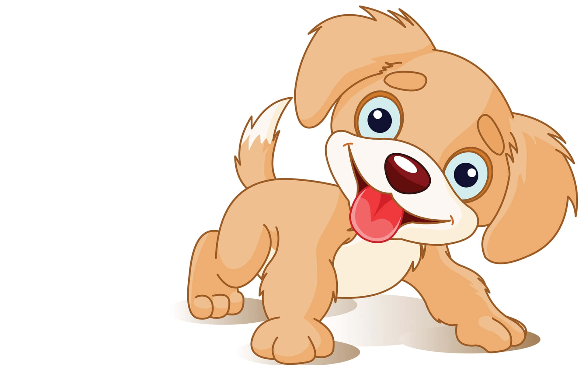 A Cartoon Dog With A Tongue Sticking Out