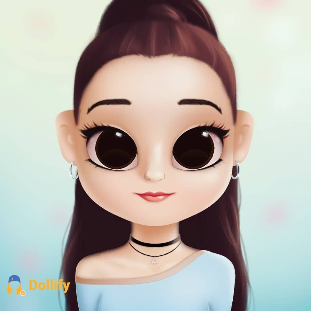 A Cartoon Girl With Big Eyes Background